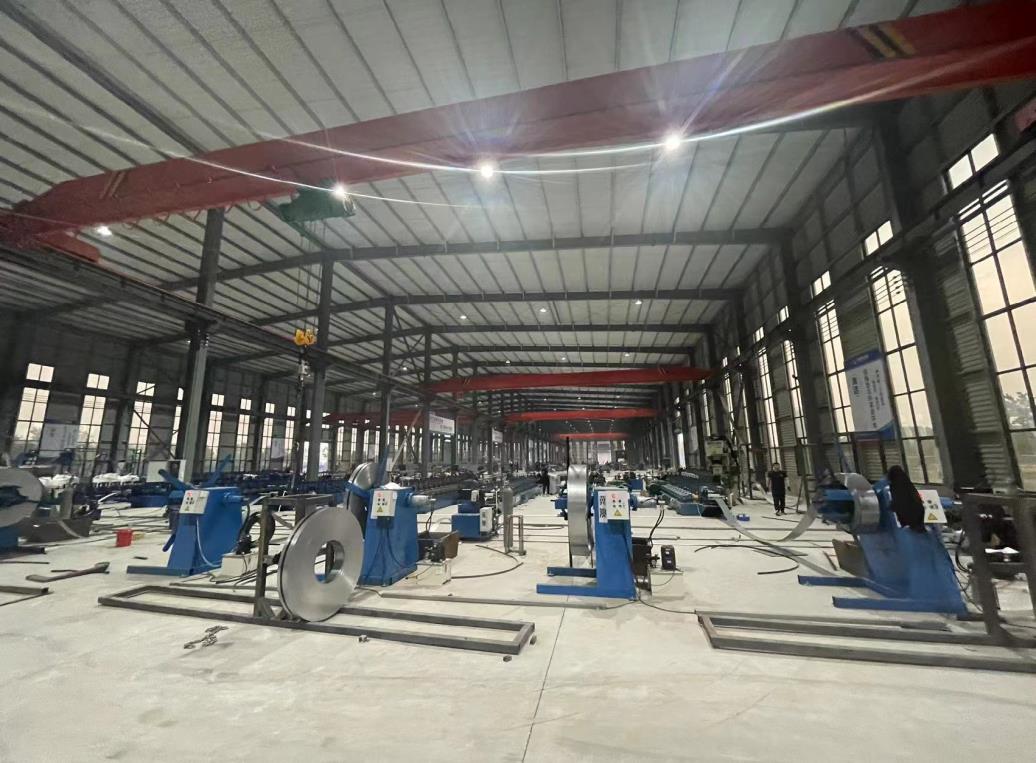 C-section steel forming area